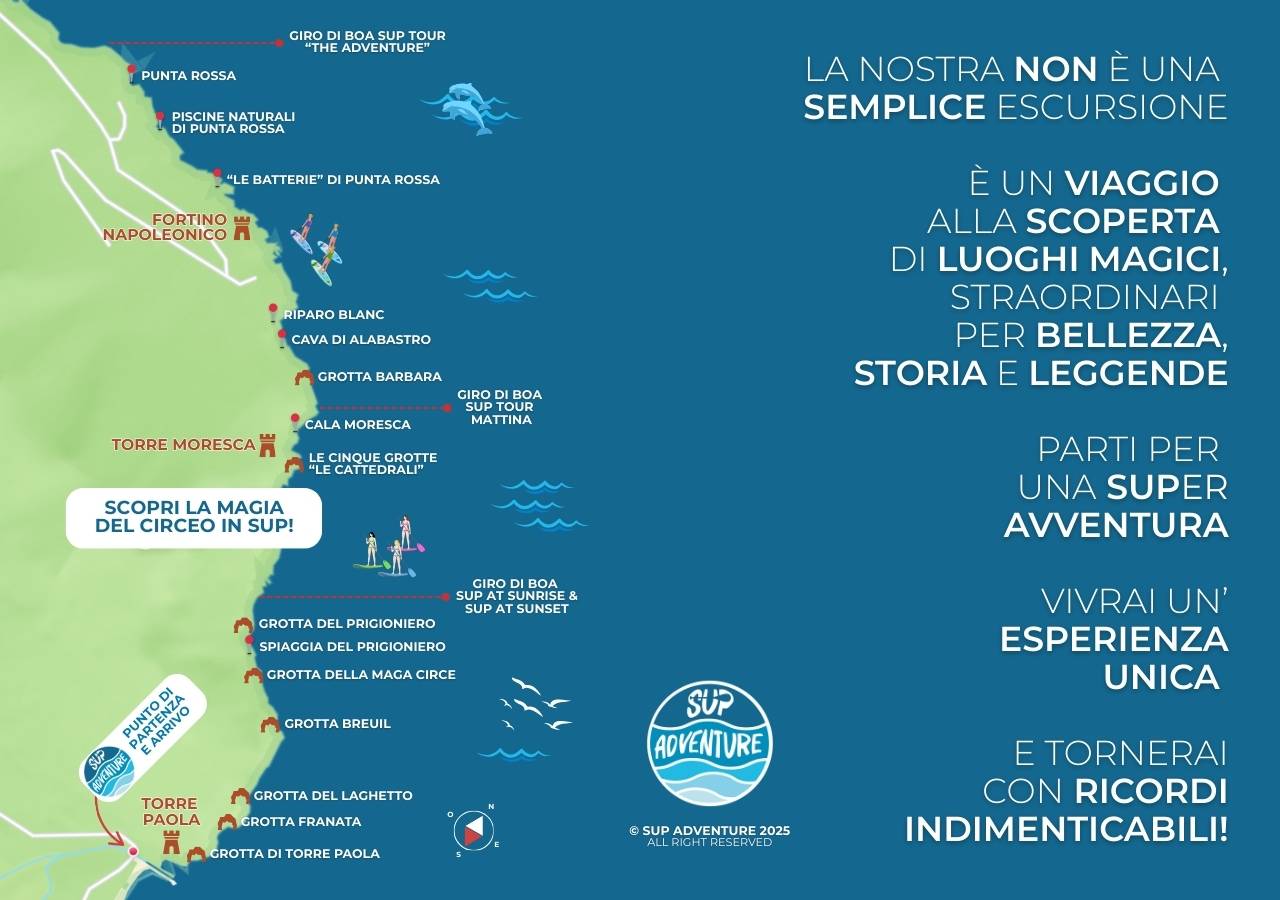 SUP TOUR ALLE GROTTE DEL CIRCEO